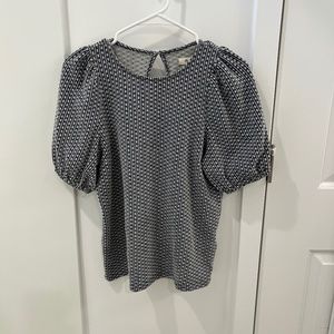 Madewell Floral Jacquard Puff-Sleeve Tee